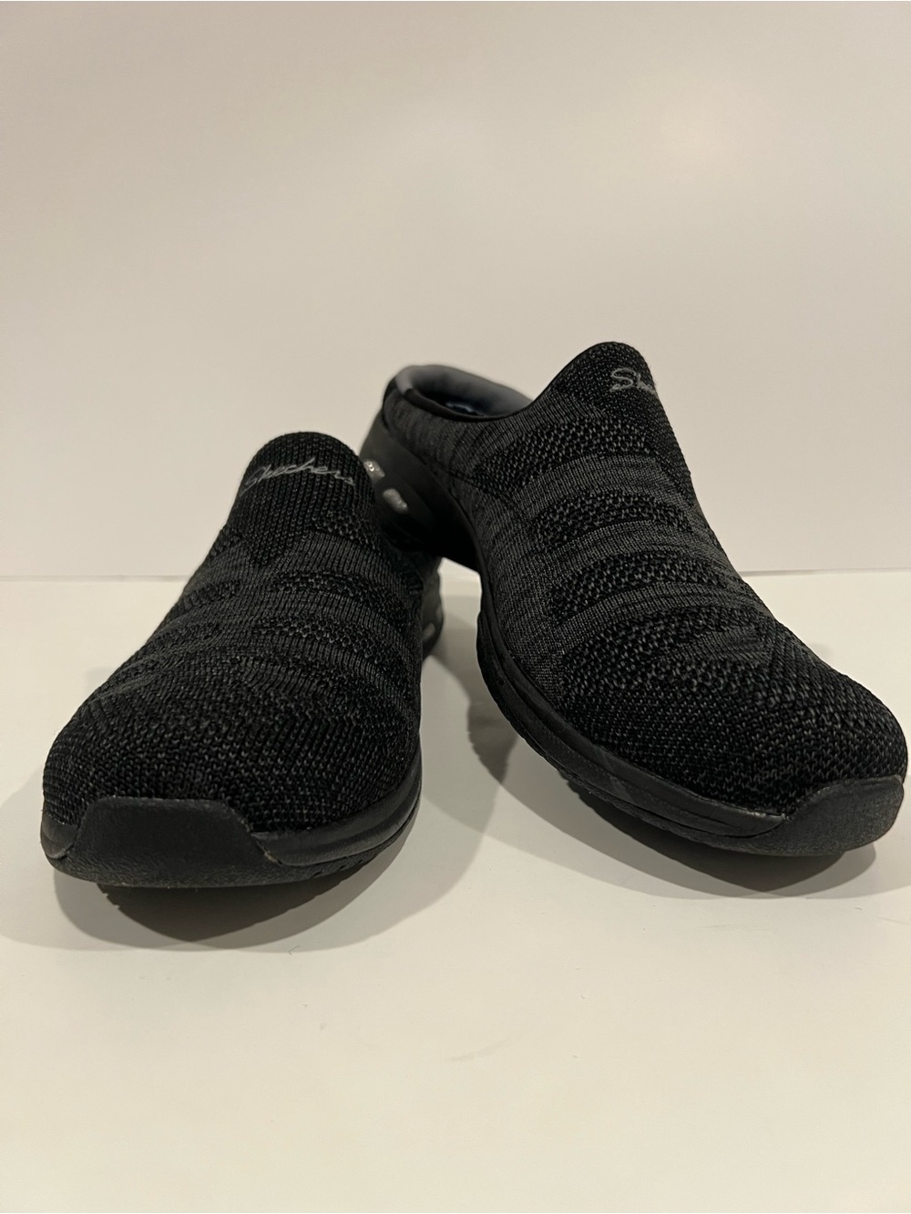 Skechers Men's Black Slip-On Knit Loafers